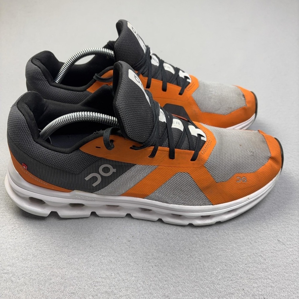 On Cloudrunner Shoes Mens Size 11 Orange Mesh CloudTec Running Sneakers
